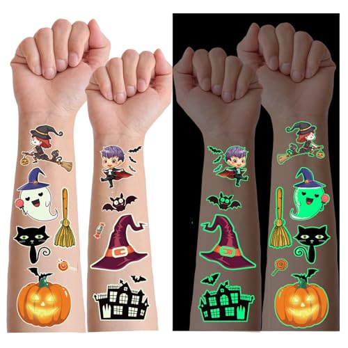 FUHOMI 250+ Halloween Tattoo Kinder Leuchttattoos Temporäre Tattoos sticker Aufkleber leucht tattoo gesicht kinder Klebetattoos Perfekt für Halloween party deko mitgebsel geschenk kinder FUHOMI 250+ Halloween Tattoo Kinder Leuchttattoos Temporäre Tattoos sticker Aufkleber leucht tattoo gesicht kinder Klebetattoos Perfekt für Halloween party deko mitgebsel geschenk kinder von FUHOMI