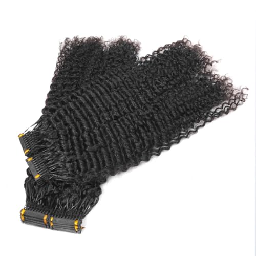FUIBEJAE 6D Echthaarverlängerungen der ersten Generation Jungfraues Haar Deep Curly Water Wave Curly 6D Haarverlängerungen für Frauen 10 Reihen,22inch (55cm) von FUIBEJAE