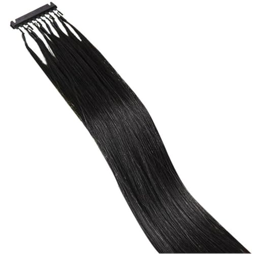 FUIBEJAE 6D Erste Generation Echthaarverlängerungen, reines jungfräuliches Haar, glattes, langes Haar, weiches Remy-Haar, unsichtbare Haarverlängerungen für Frauen, 10 Reihen,D,65CM(26 IN) von FUIBEJAE