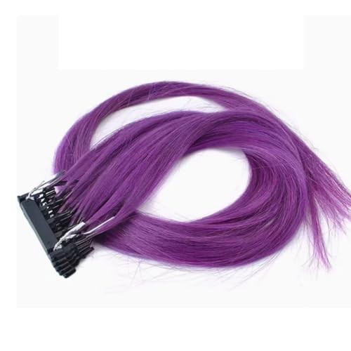 FUIBEJAE 6D Haarverlängerungen der 2. Generation für Frauen, Virgin Hair 6D Machine Quick No Track Groove Verbindung zum Kopfhaar Remy Echthaarverlängerung, 10 Reihen,Purple b,28inch von FUIBEJAE