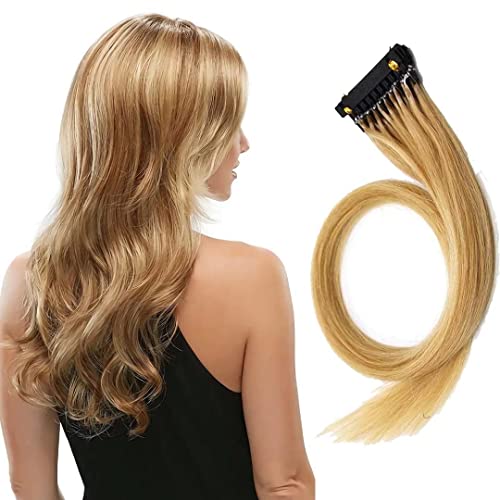 FUIBEJAE Haarverlängerungen der 6D-Generation für Frauen, echte Remy-Echthaar-No-Trace-Haarverlängerungen, schnelle Installation und Entfernung, 10 Reihen,28INCH von FUIBEJAE