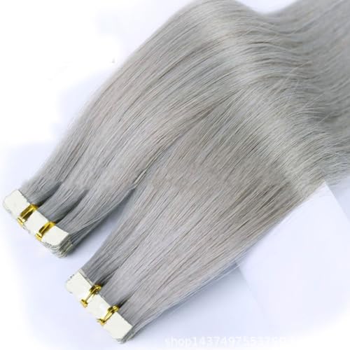 FUIBEJAE Klebeband in Echthaarverlängerungen grau seidig glatt Echthaarverlängerungen Klebeband in Remy Echthaar Klebeband für Frauen 20 Stück 50G,20inch FUIBEJAE Klebeband in Echthaarverlängerungen grau seidig glatt Echthaarverlängerungen Klebeband in Remy Echthaar Klebeband für Frauen 20 Stück 50G,20inch von FUIBEJAE