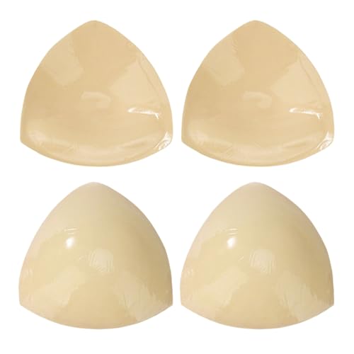 FUIPVGI 2 Paar Push Up Pads Doppelseitig,Sport BH Cups Einlagen Push Up Pads,Pushpads Doppelseitig Klebende Pushup Nippelcover, Wiederverwendbar Klebe Bh Doppelseitig für Sport-Badeanzüge,Kleid(Beige) von FUIPVGI