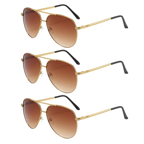 FUIPVGI 3 Stück Sonnenbrille Herren Polarisiert Pilotenbrille, Metallrahmen Brille Fahrerbrille Polarisiert Unisex, UV400 Schutz, Fahren Sonnenbrille Fahrerbrille Sportbrille für Fahren Angeln (teal) FUIPVGI 3 Stück Sonnenbrille Herren Polarisiert Pilotenbrille, Metallrahmen Brille Fahrerbrille Polarisiert Unisex, UV400 Schutz, Fahren Sonnenbrille Fahrerbrille Sportbrille für Fahren Angeln (teal) von FUIPVGI
