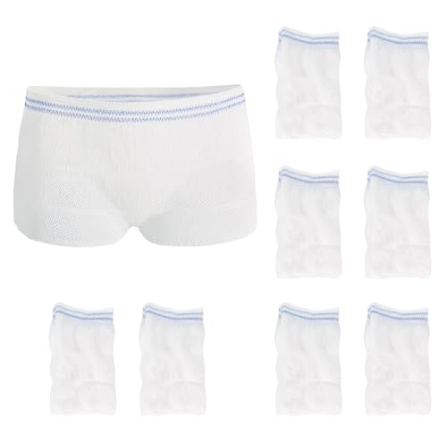 FUIPVGI 8 Stück Wöchnerinnen Slips, Wochenbett Panties, Wochenbett Netzhöschen, Wegwerfbar Wöchnerinnen Damen Slips für den Täglichen Gebrauch, Mutterschaft, Inkontinenz, Reisen (Weiß) von FUIPVGI