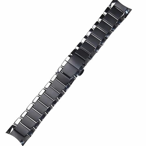 FUKUZL 22mm 24mm schwarzes, glattes, mattiertes Keramikarmband für Armani-Uhr Ar1451ar1452ar1475ar1474 Uhrenarmband (Color : Black matte, Size : 22mm) von FUKUZL