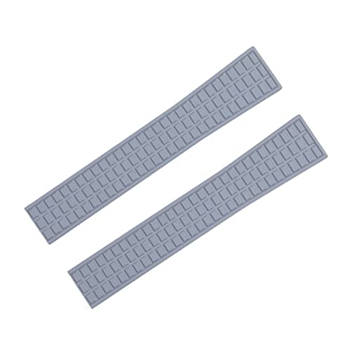 FUKUZL Wasserdichtes FKM-Fluorkautschuk-Uhrenarmband 18 mm 19 mm Zubehör Ersatz für Patek Armband für Philippe für Aquanaut 5067A-001-Gürtel(Color:Grey,Size:18mm-Silver Buckle) von FUKUZL