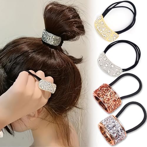 FULANSI Haargummis für Damen, Metall-Haargummis für dickes Haar, elastische Haargummis, geometrische Haargummis, Pferdeschwanz-Halter, Manschette, Haarbänder für Gold, Silber, Haarstyling-Zubehör FULANSI Haargummis für Damen, Metall-Haargummis für dickes Haar, elastische Haargummis, geometrische Haargummis, Pferdeschwanz-Halter, Manschette, Haarbänder für Gold, Silber, Haarstyling-Zubehör von FULANSI