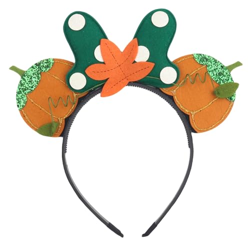 FULANSI Halloween Stirnband Maus Ohren Schleife Haarband Niedlich Halloween Haarschmuck für Frauen Mädchen Kürbis Haarreifen Party Kostüm Haarschmuck (Stil 1, Routine) von FULANSI