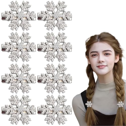 FULANSI Weihnachts-Haarspangen, Glitzer-Perlen, Strass, Schneeflocken, Haar-Accessoires für Frauen, Prinzessin, Metall, Krokodilklemmen für dickes, dünnes Haar, Winter, Weihnachtsfeier, Dekoration FULANSI Weihnachts-Haarspangen, Glitzer-Perlen, Strass, Schneeflocken, Haar-Accessoires für Frauen, Prinzessin, Metall, Krokodilklemmen für dickes, dünnes Haar, Winter, Weihnachtsfeier, Dekoration von FULANSI