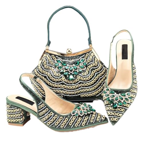 FULBHPRINT Italian Design Strass High Heel Bag Set Damen Spitzzehe Party Schuhe Clutch für Hochzeit Braut Accessoires, En8, 40.5 EU FULBHPRINT Italian Design Strass High Heel Bag Set Damen Spitzzehe Party Schuhe Clutch für Hochzeit Braut Accessoires, En8, 40.5 EU von FULBHPRINT