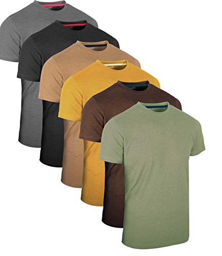 FULL TIME SPORTS® FTS-634 6 Pack Vintage Assorted Round Neck Tech T-Shirts (13), Small von FULL TIME SPORTS