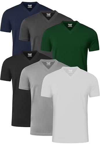 FULL TIME SPORTS 6 Pack Sortiert V-Ausschnitt Tech T-Shirts (1) Small von FULL TIME SPORTS