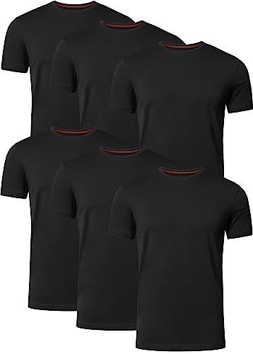 FULL TIME SPORTS - 634 6 Pack Tech Schwarz Rundhals T-Shirt Combo (10) - XX-Large von FULL TIME SPORTS