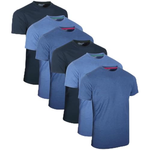 FULL TIME SPORTS Herren T-Shirt 6er Set Pack TEM1-BL-NVY-XXXL von FULL TIME SPORTS