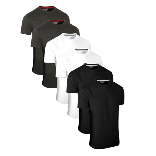 FULL TIME SPORTS Herren T-Shirt 6er Set Pack TEM1-CH-WH-BLK-XXXL von FULL TIME SPORTS