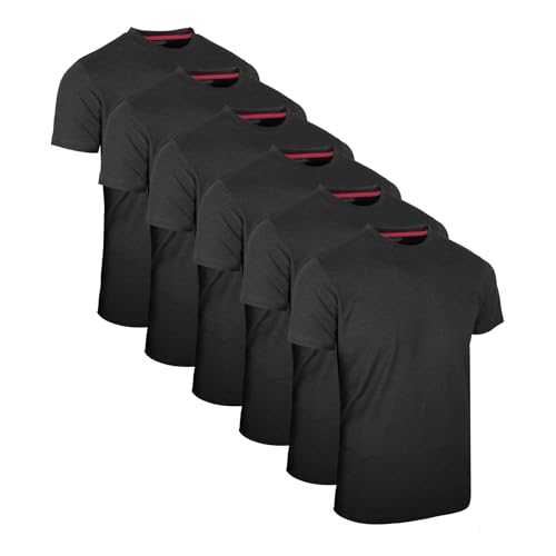 FULL TIME SPORTS Herren T-Shirt 6er Set Pack TEM1-CHARCOAL-S von FULL TIME SPORTS