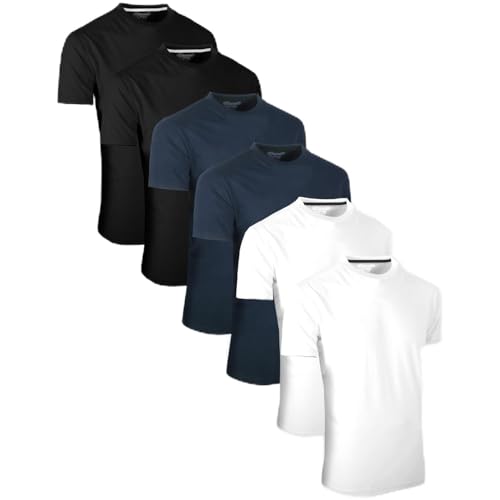 FULL TIME SPORTS Herren T-Shirt 6er Set Pack TEM1-NV-WH-BLK-M von FULL TIME SPORTS
