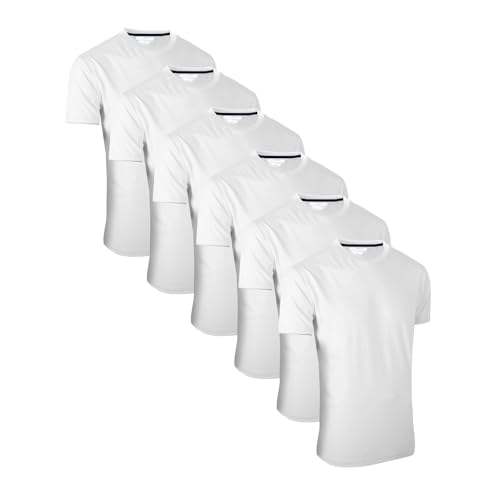 FULL TIME SPORTS Herren T-Shirt 6er Set Pack TEM1-WHT-XXXL von FULL TIME SPORTS