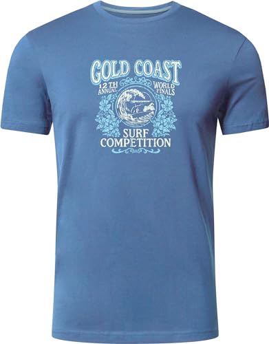 FULL TIME SPORTS Herren T-Shirt einzeln verpackt SP-GoldC-Midblue-XXL von FULL TIME SPORTS