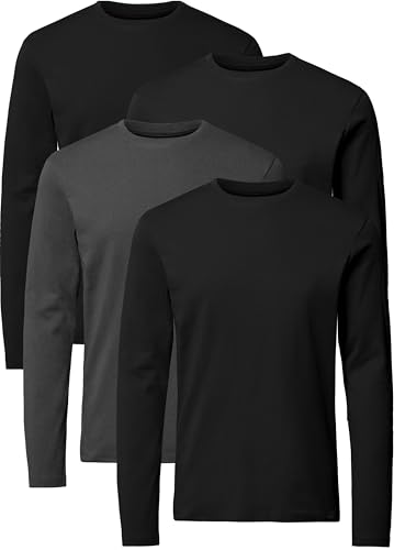FULL TIME SPORTS Langarm T Shirt Herren 4er Pack FTS-640-WINTER-5-XL von FULL TIME SPORTS