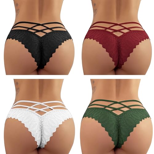 FULLJOYLOVE Komfort Schlüpfer für Frauen Sexy Tangas Spitze Hipster Höschen Große Größen Slips Glatte Unterwäsche FULLJOYLOVE Komfort Schlüpfer für Frauen Sexy Tangas Spitze Hipster Höschen Große Größen Slips Glatte Unterwäsche von FULLJOYLOVE