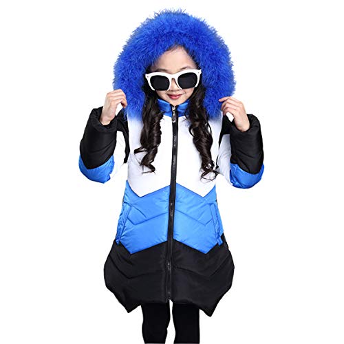 FULUOYIN Mädchen Winterjacke mit Fellkapuze 3 Farbe Einer Jacke Outerwear Verdichte Kinderjacke Wintermantel von FULUOYIN