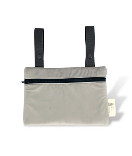 BCN ® Mini-Clucth Autositzbezüge aus Samt, Perlgrau, Kleine Tasche, um alles griffbereit zu haben, Schnuller, Handy, Geldbörse usw. von FUN*DAS BCN