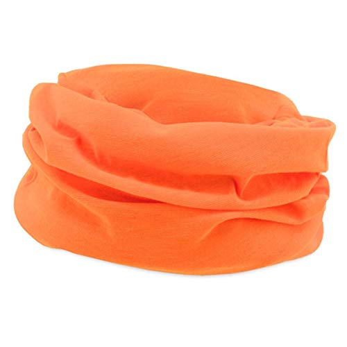 FUN FAN LINE - Packung x3 Halstuch Multifunktionstuch in einer Farbe Ihrer Wahl. Schützende Gesichtsmaske, Halshöschen oder Kopftuch. (Orange) von FUN FAN LINE