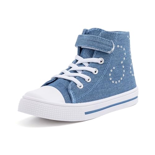 FUNCOO PLUS Jungen Mädchen Kinder Schuhe Canvas Sneaker Unisex Segeltuchschuhe Kinder Walking Schuhe Turnschuhe 25 von FUNCOO PLUS