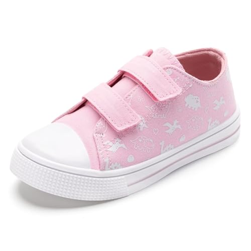 FUNCOO PLUS Jungen Mädchen Turnschuhe Kinder Canvas Sneaker Unisex Segeltuchschuhe Kinder Segeltuchschuhe Walking Schuhe 24 von FUNCOO PLUS