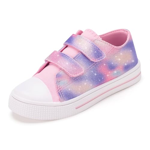 FUNCOO PLUS Jungen Mädchen Turnschuhe Kinder Canvas Sneaker Unisex Segeltuchschuhe Kinder Segeltuchschuhe Walking Schuhe 25 von FUNCOO PLUS