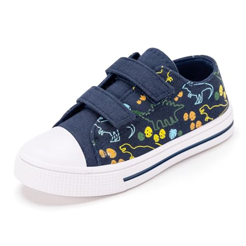 FUNCOO PLUS Jungen Mädchen Turnschuhe Kinder Canvas Sneaker Unisex Segeltuchschuhe Kinder Segeltuchschuhe Walking Schuhe 27 von FUNCOO PLUS