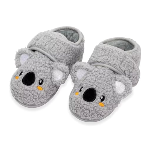 FUNCOO PLUS Kinder Hausschuhe Winter Jungen Mädchen Pantoffel Anti-Rutsch-Haus Kleinkind Indoor Outdoor Cloud Hausschuhe Größe 22 von FUNCOO PLUS