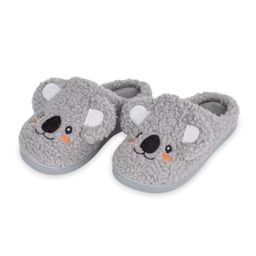 FUNCOO PLUS Kinder Hausschuhe Winter Jungen Pantoffel Anti-Rutsch-Haus Kleinkind Indoor Outdoor Cloud Hausschuhe Größe 33 von FUNCOO PLUS