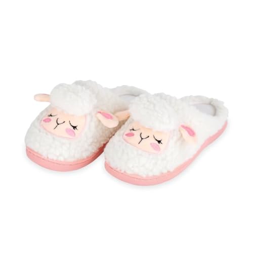 FUNCOO PLUS Kinder Hausschuhe Winter Mädchen Pantoffel Anti-Rutsch-Haus Kleinkind Indoor Outdoor Cloud Hausschuhe Größe 34-35 von FUNCOO PLUS
