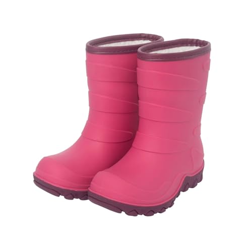 FUNCOO PLUS Mädchen Jungen Winter Warm Fleece gefüttert Gummistiefel Kinder Regen Schneestiefel Gummistiefel Größe 25 von FUNCOO PLUS