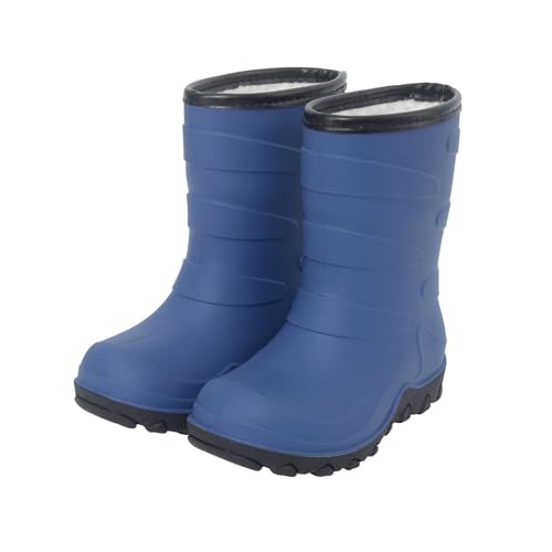 FUNCOO PLUS Mädchen Jungen Winter Warm Fleece gefüttert Gummistiefel Kinder Regen Schneestiefel Gummistiefel Größe 32 von FUNCOO PLUS