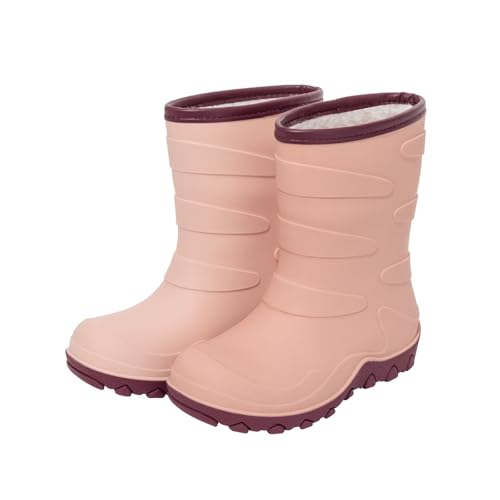 FUNCOO PLUS Mädchen Jungen Winter Warm Fleece gefüttert Gummistiefel Kinder Regen Schneestiefel Gummistiefel Größe 37 von FUNCOO PLUS