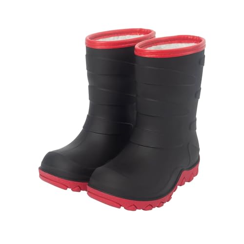FUNCOO PLUS Mädchen Jungen Winter Warm Fleece gefüttert Gummistiefel Kinder Regen Schneestiefel Gummistiefel Größe 38 von FUNCOO PLUS
