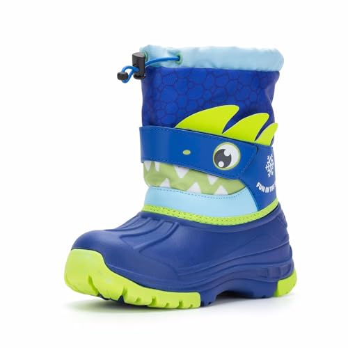 FUNCOO PLUS Thermo Junge Mädchen Wasserdichte Stiefel Anti-Rutsch Warme Schuhe Winter Im Freien Gummistiefel Kinder von FUNCOO PLUS