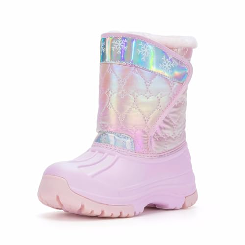 FUNCOO PLUS Thermo Junge Mädchen Wasserdichte Stiefel Anti-Rutsch Warme Schuhe Winter Im Freien Gummistiefel Kinder von FUNCOO PLUS