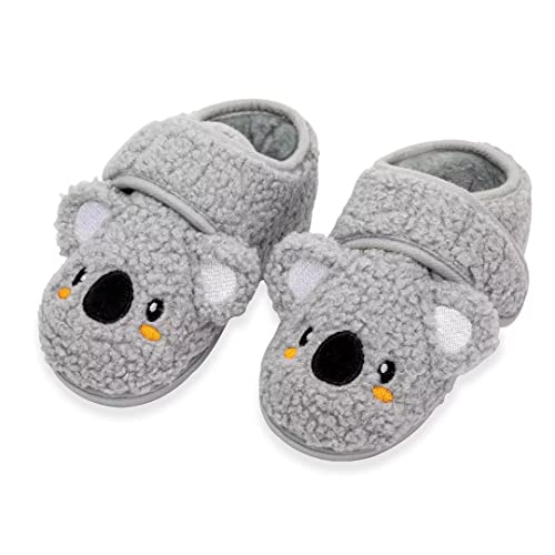 FUNCOO PLUS Kinder Hausschuhe Winter Jungen Mädchen Pantoffel Anti-Rutsch-Haus Kleinkind Indoor Outdoor Cloud Hausschuhe Größe 23 von FUNCOO PLUS