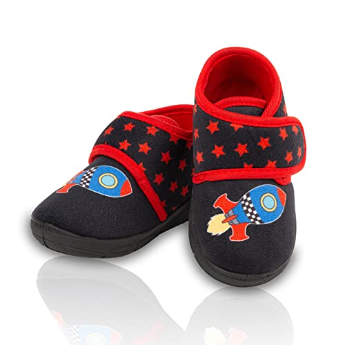 FUNCOO PLUS Kinder Mädchen Hausschuhe Winter Flauschig Gefüttert Jungen Mädchen Hausschuhe, leichte Indoor Pantoffel Kleinkind Anti-Rutsch von FUNCOO PLUS