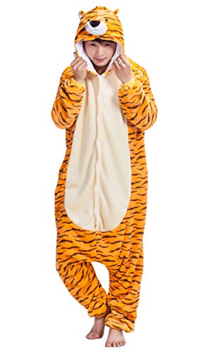 FUNCOS Herren kostüm Cosplay warme und gemütliche plüsch Pyjamas x-Large Tiger von FUNCOS