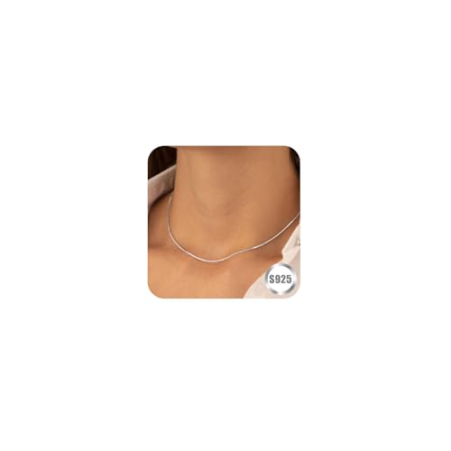 FUNEIA 925 Sterling Silber Kette Damen Verstellbare Halskette Verlängerungskette und einer Breite von 0,75/1/1,2/1,3/1,5 Silberkette Damen 925 ohne anhänger 40CM-60CM FUNEIA 925 Sterling Silber Kette Damen Verstellbare Halskette Verlängerungskette und einer Breite von 0,75/1/1,2/1,3/1,5 Silberkette Damen 925 ohne anhänger 40CM-60CM von FUNEIA