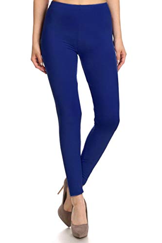 FUNGO Blickdichte Leggings Damen Baumwolle - Yoga Leggings Damen High Waist Gym Leggings Damen Sportleggins Damen Lang Sporthose Damen Lang fd (38, Dunkelblau) von FUNGO