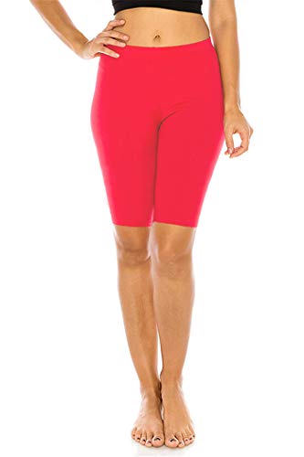 FUNGO Leggings Für Damen 1/2 Länge Capri Damen Sporthose Bunte Yoga Leggins F12 (48, Koralle) von FUNGO