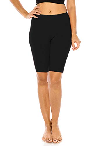 FUNGO Leggings Für Damen 1/2 Länge Capri Damen Sporthose Bunte Yoga Leggins F12 (42, Schwarz) von FUNGO