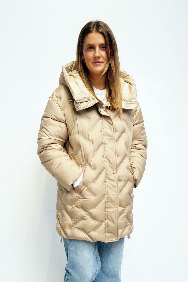 FUNK since 1776 Steppjacke lang mit Kapuze und stylischem Steppdesign von FUNK since 1776